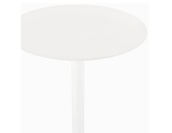 Table haute ronde IDALGO en bois et métal blanc - 60 cm