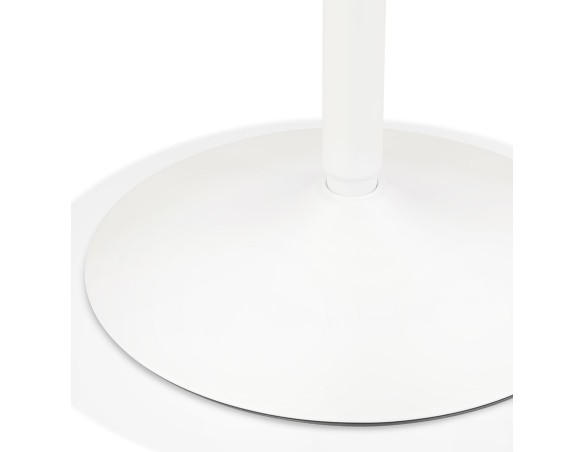 Table haute ronde IDALGO en bois et métal blanc - 60 cm