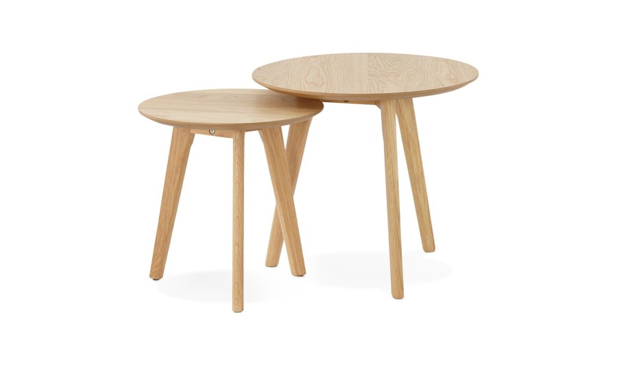 CT00450NA 5420072041551 Tables gigognes ronde GABY en bois naturel