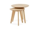 Tables gigognes ronde GABY en bois naturel