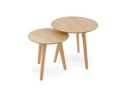 Tables gigognes ronde GABY en bois naturel