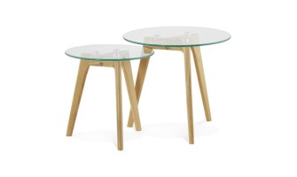 CT00370CL 5420072036731 Tables gigognes ronde LOVYOU en verre