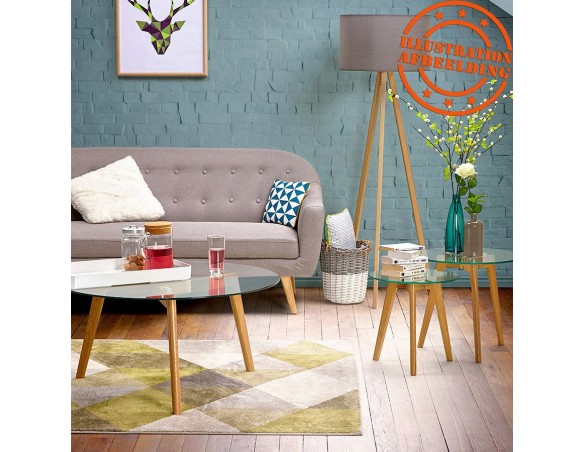 Tables gigognes ronde LOVYOU en verre