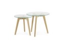 Tables gigognes ronde LOVYOU en verre