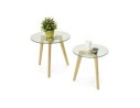Tables gigognes ronde LOVYOU en verre