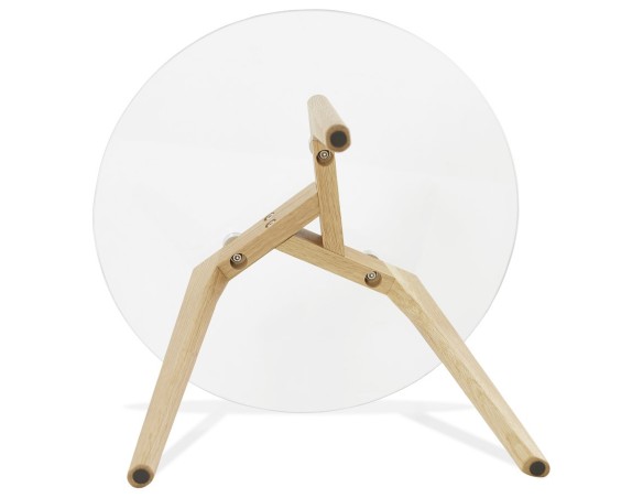 Tables gigognes ronde LOVYOU en verre