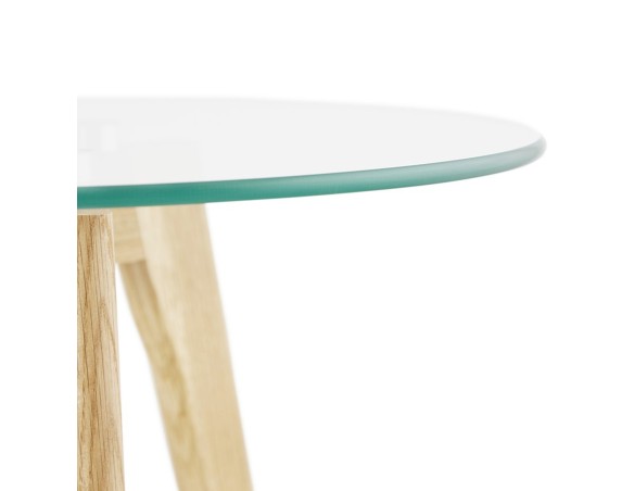 Tables gigognes ronde LOVYOU en verre