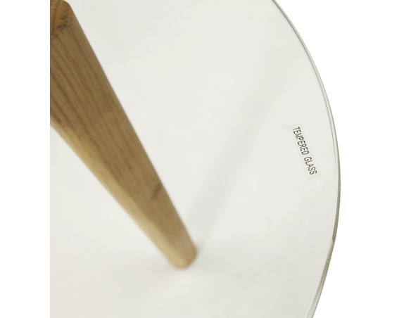 Tables gigognes ronde LOVYOU en verre