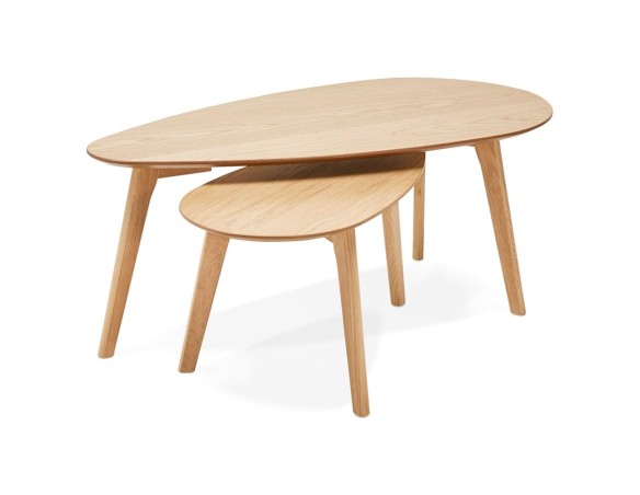 CT00660NA 5420072063782 Tables gigognes design STOKOLM en bois finition naturelle