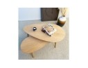 Tables gigognes design STOKOLM en bois finition naturelle