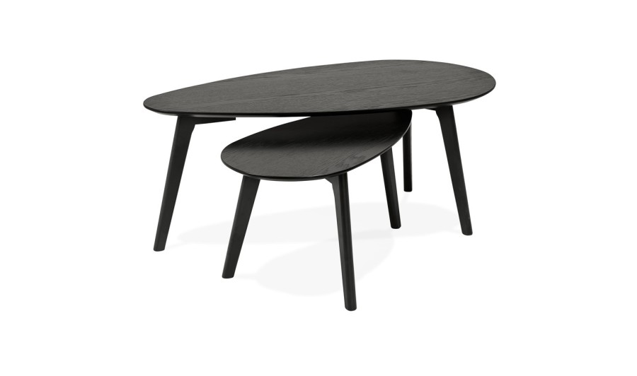 CT00670BL 5420072063805 Tables gigognes design STOKOLM en bois noir