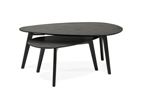 Tables gigognes design STOKOLM en bois noir