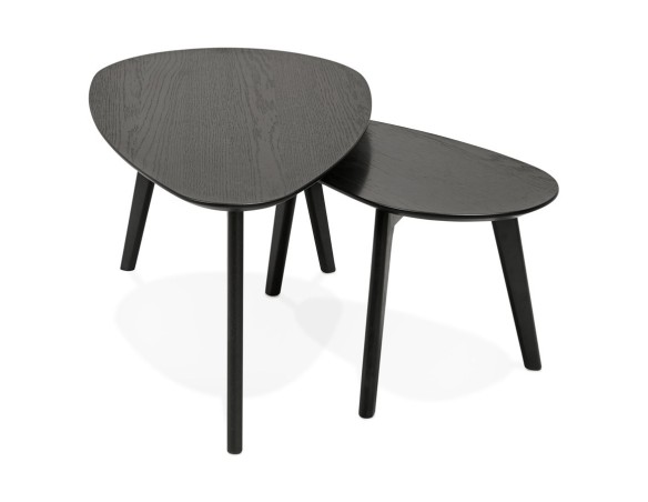 Tables gigognes design STOKOLM en bois noir