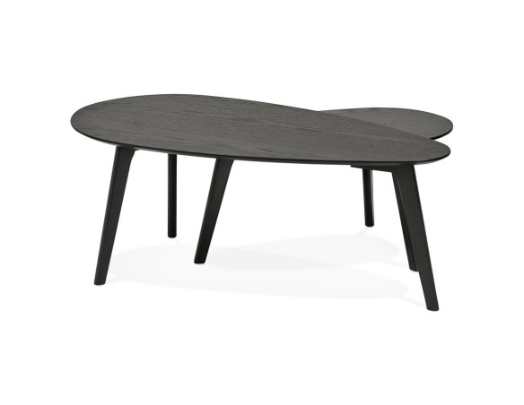 Tables gigognes design STOKOLM en bois noir