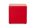 Pouf CUBE de salon en matière synthétique rouge
