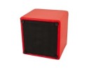 Pouf CUBE de salon en matière synthétique rouge