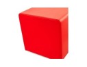 Pouf CUBE de salon en matière synthétique rouge