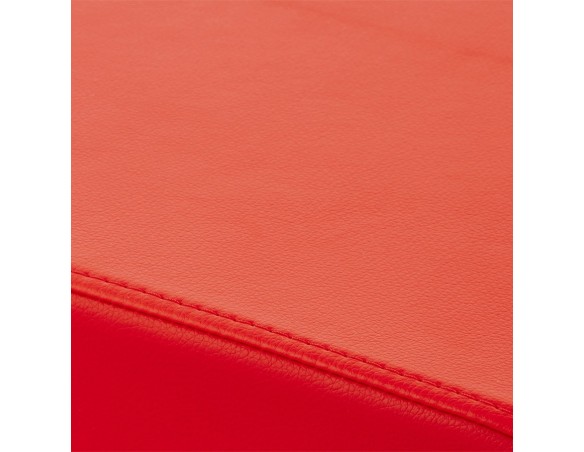 Pouf CUBE de salon en matière synthétique rouge