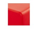 Pouf CUBE de salon en matière synthétique rouge
