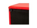 Pouf CUBE de salon en matière synthétique rouge
