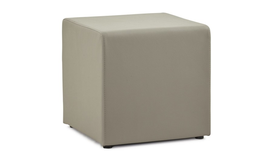 LS00760GR 5420072034157 Pouf CUBE de salon en matière synthétique grise LS00760GR 5420072034157 Pouf CUBE de salon en matière synthétique grise