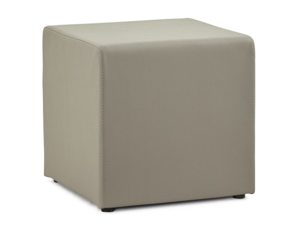 LS00760GR 5420072034157 Pouf CUBE de salon en matière synthétique grise