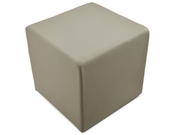 Pouf CUBE de salon en matière synthétique grise