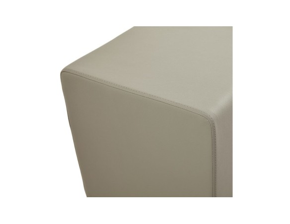 Pouf CUBE de salon en matière synthétique grise