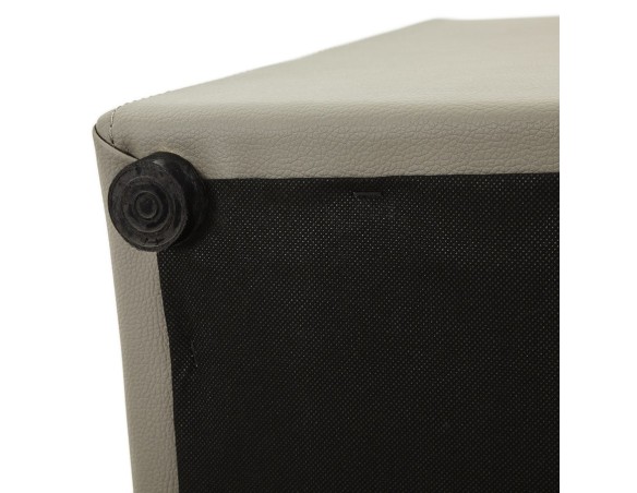 Pouf CUBE de salon en matière synthétique grise
