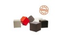 Pouf CUBE de salon en matière synthétique grise
