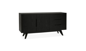 OA00420BL 5420072062396 Bahut design PORTOBELLO en bois finition Frêne noir