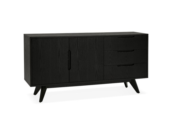 OA00420BL 5420072062396 Bahut design PORTOBELLO en bois finition Frêne noir