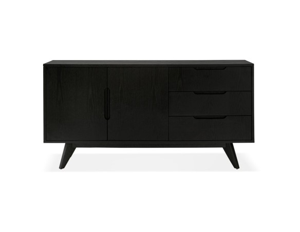 Bahut design PORTOBELLO en bois finition Frêne noir