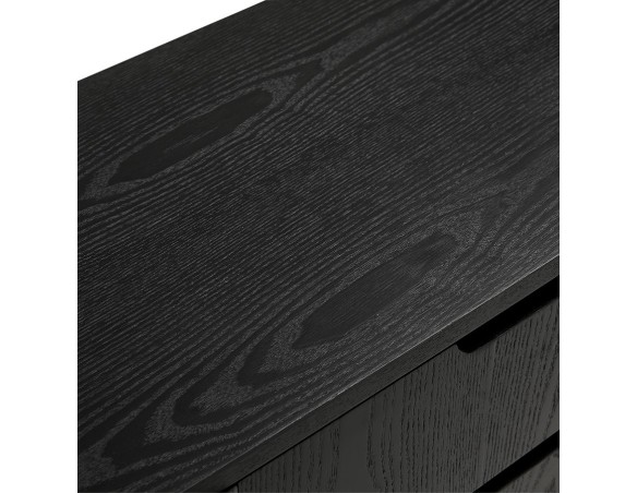 Bahut design PORTOBELLO en bois finition Frêne noir