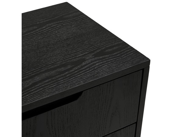 Bahut design PORTOBELLO en bois finition Frêne noir