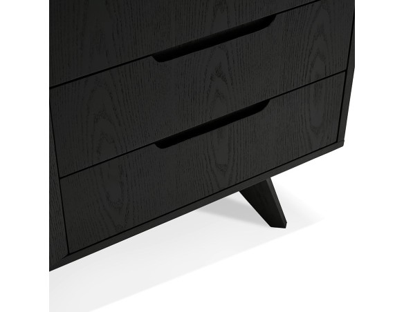 Bahut design PORTOBELLO en bois finition Frêne noir