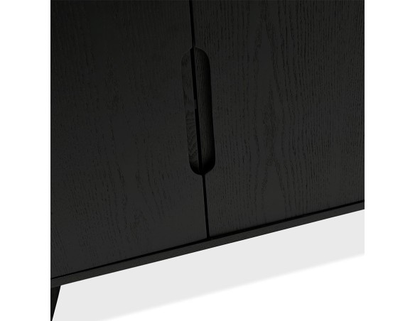 Bahut design PORTOBELLO en bois finition Frêne noir