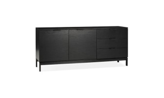 OA00530BL 5420072072326 Bahut design HIPPIE en bois noir