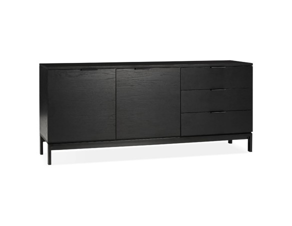 OA00530BL 5420072072326 Bahut design HIPPIE en bois noir