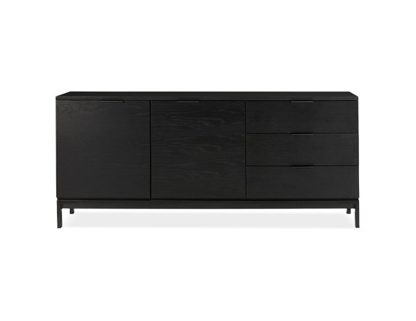 Bahut design HIPPIE en bois noir