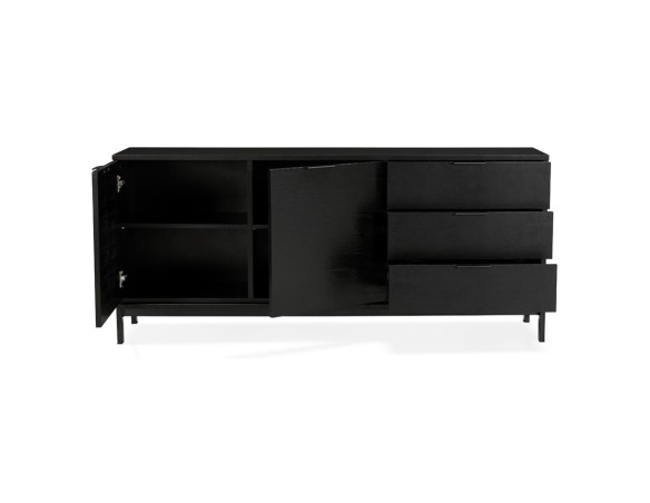 Bahut design HIPPIE en bois noir