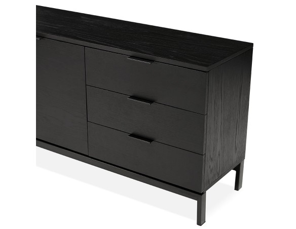 Bahut design HIPPIE en bois noir