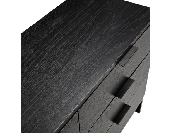 Bahut design HIPPIE en bois noir