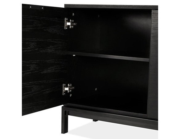 Bahut design HIPPIE en bois noir