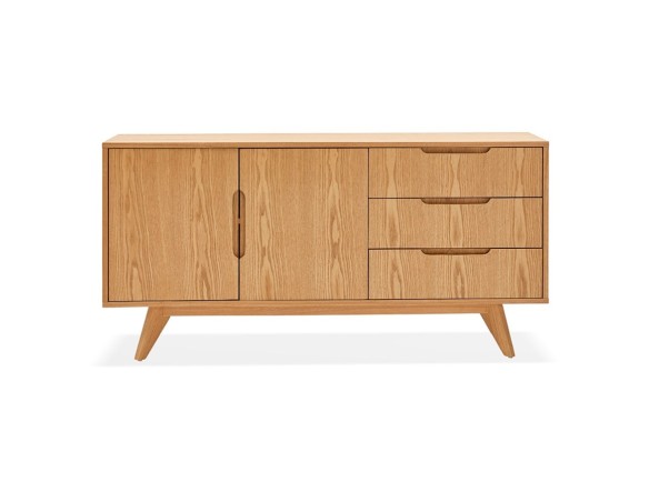 Bahut design PORTOBELLO en bois finition naturelle