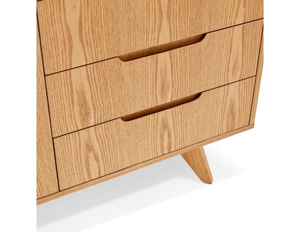 Bahut design PORTOBELLO en bois finition naturelle