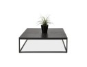Grande table basse style industriel TRIBECA en bois et métal noir