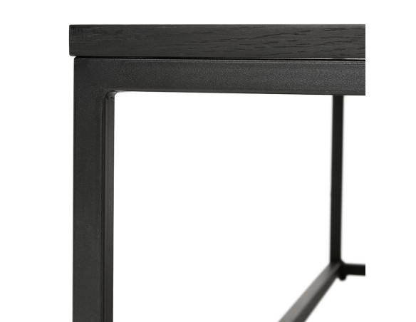 Grande table basse style industriel TRIBECA en bois et métal noir