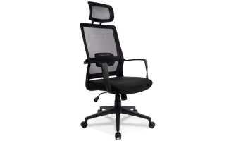 OC00630BL 5404028314463 Fauteuil de bureau design PARKER en tissu noir