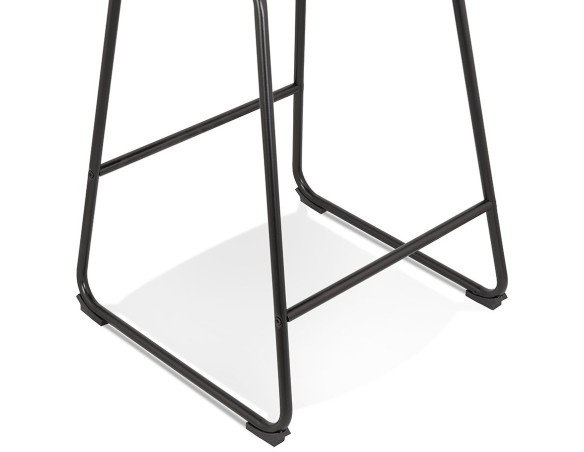 Tabouret de bar BULLY en velours vert et pieds en métal noir